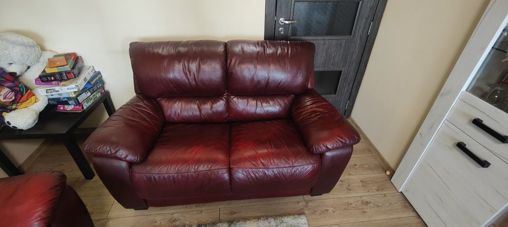 Дивани от естествена  кожа двойка и тройка