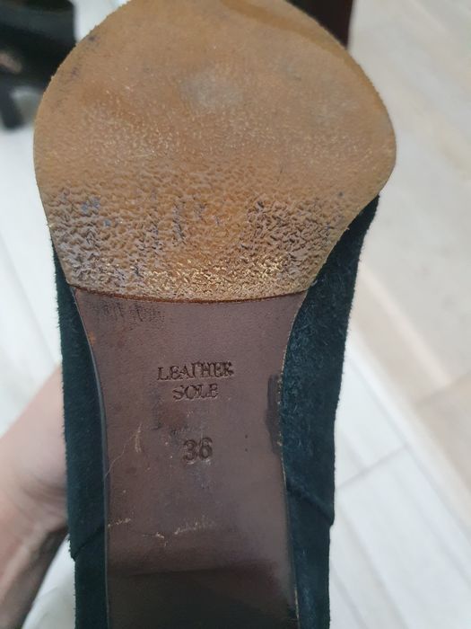 Cizme negre piele întoarsă, 36