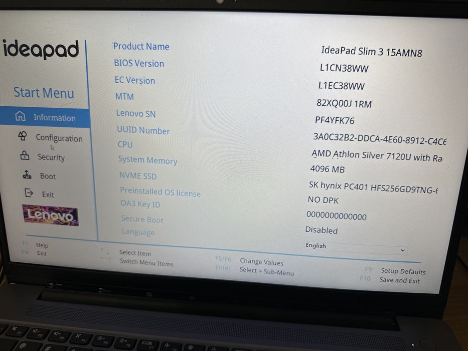 Laptop 2024 Lenovo Ideapad slim 3
