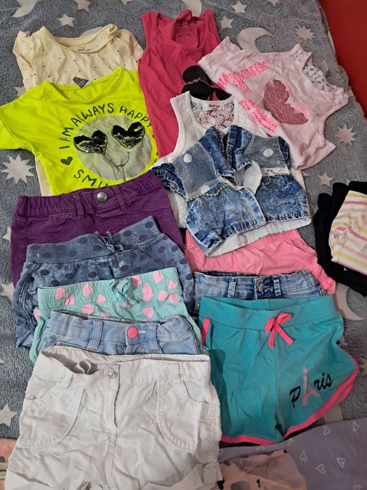 Летен Лот от дрехи за момиче 110 размер подарък маратонки