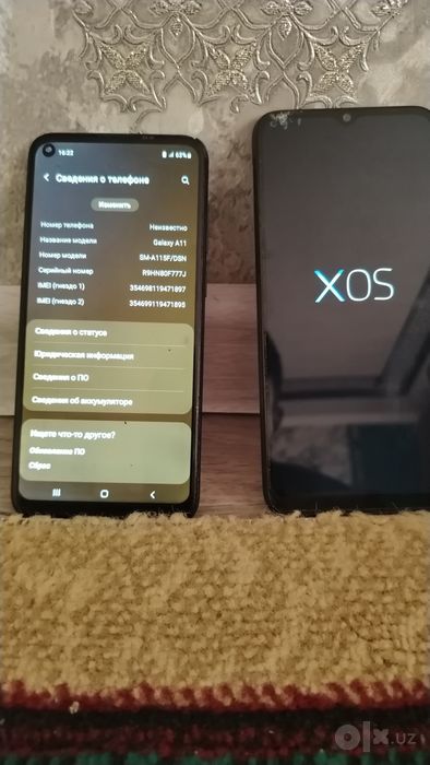 Samsung A11, Infinix телефон сотилади. Ишлаши яхши ишлаб турибди.