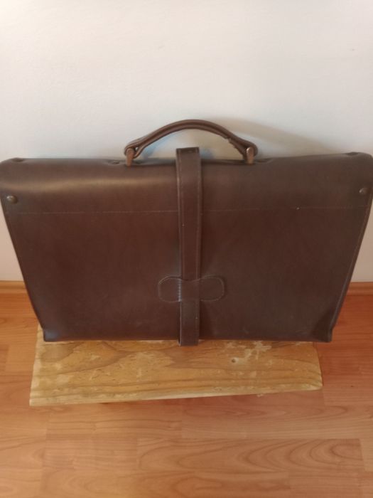 Servietă piele naturală maro wintage made in Italy