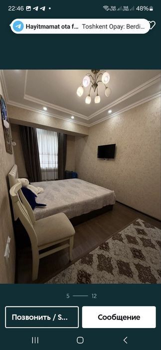 Аренда 2 хонали евро квартира Сергели 9-худуд новастройка