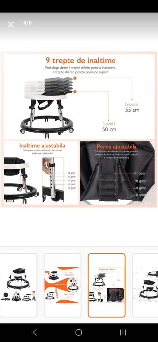 Rotobil premergator reglabil si pliabil KidProtect King Walker Cluj