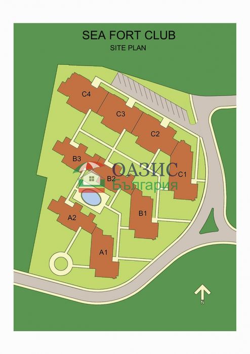 Тристаен апартамент в комплекс Sea Fort, 77 кв.м., Свети Влас, България, €145 000