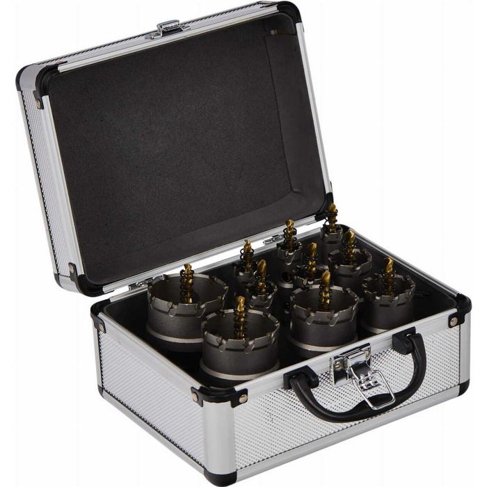 Set carote cu burghiu pentru lemn si materiale plastice, 16-53 mm, 10