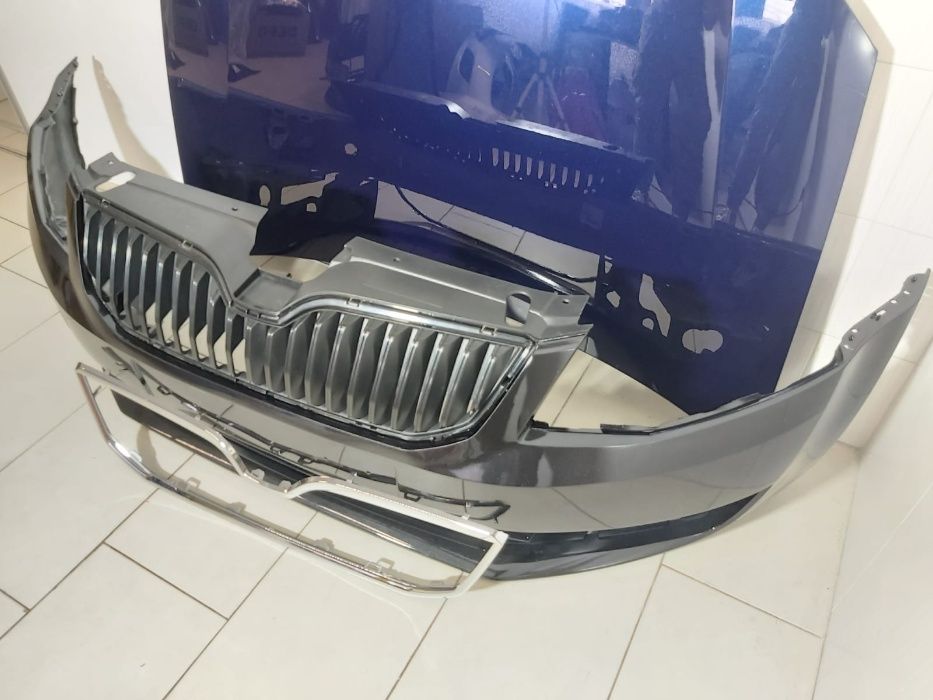 Pachet Bara+Ornament Crom Skoda Octavia 3/III 2013-2017 (Negru)