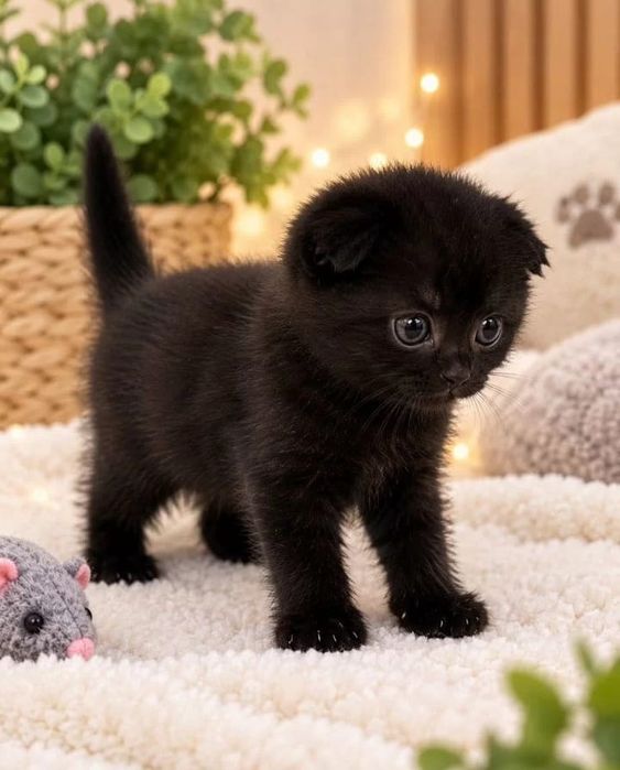 Черные вислоухие котята