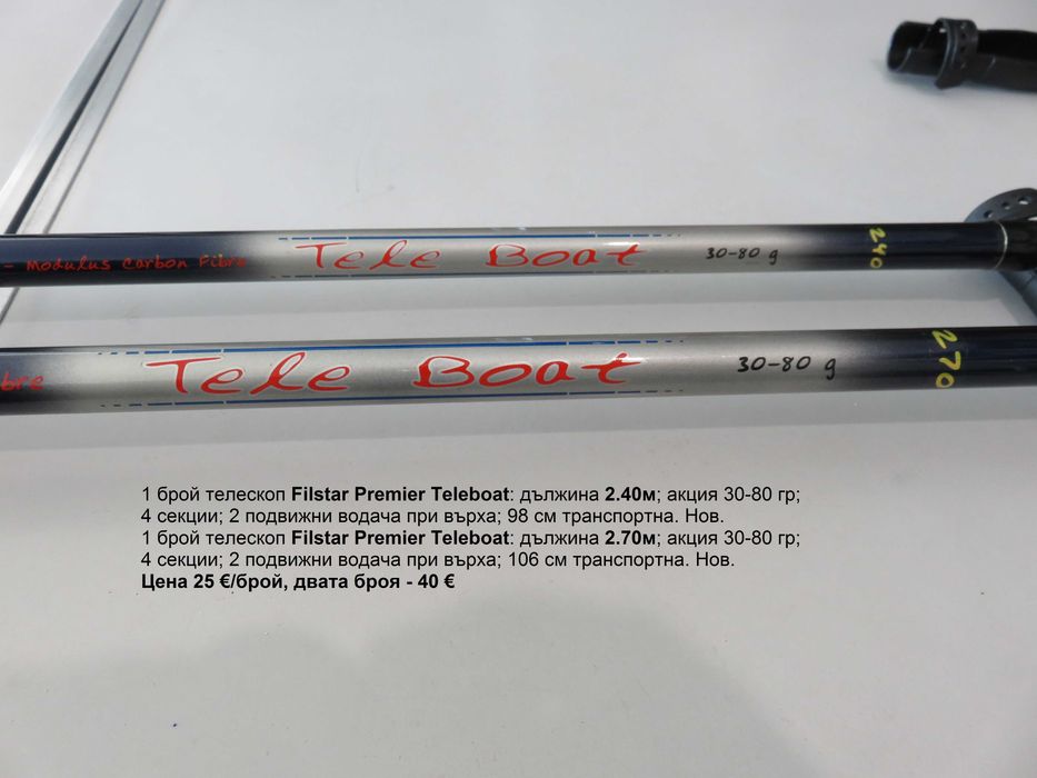 Въдица BALZER Edition IM-12 Sbiro 55 и телескопи с водачи Abu Garcia, Trabucco и Filstar