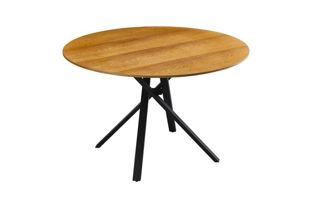 Модерна кръгма маса Puzzle-home Cerco, MDF, Сонома, Ф120см