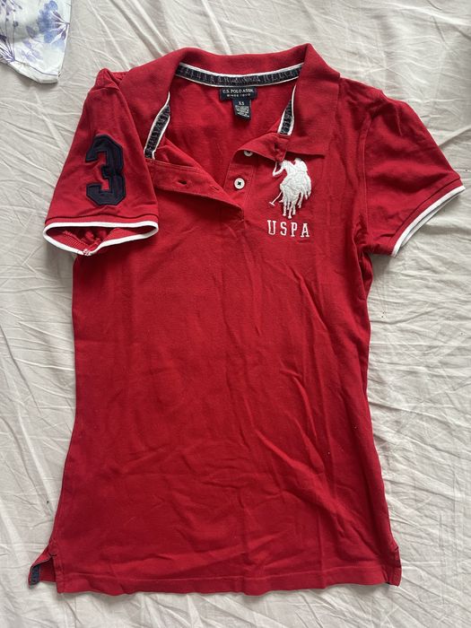 Tricou polo uspa rosu marimea xs-s