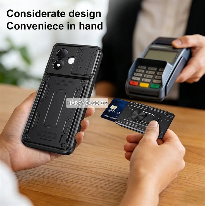 Xiaomi Redmi Note 17 Pro Max 5G / Redmi Note 17 Pro 5G / RING CARD SLOT Удароустойчив кейс със слот за карта