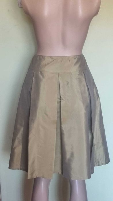 Fusta plisata A-line, matase naturala 100%, marimea 42 it (38 -M)