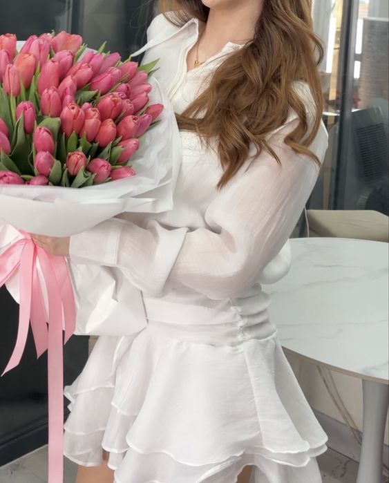 нежное белое мини платье