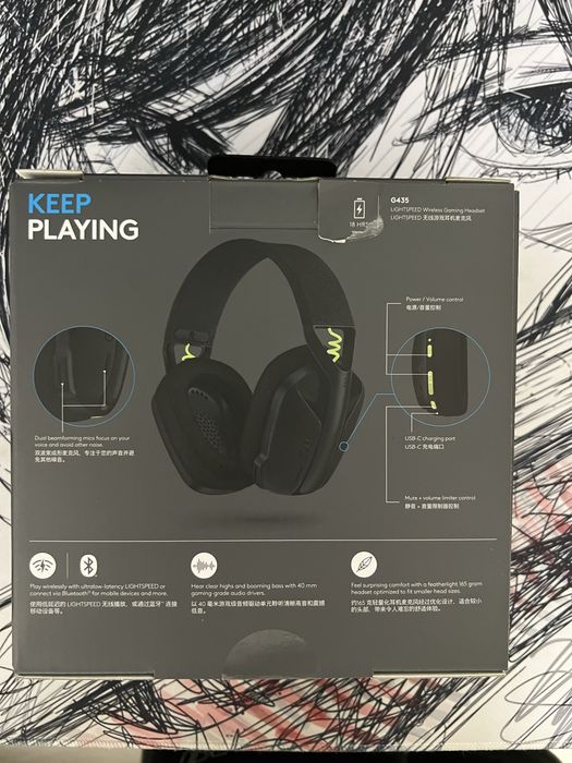 Беспроволные наушники logitech g435 черный