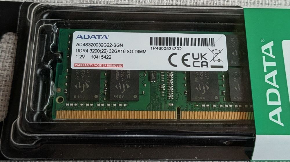 Memorie laptop ADATA Premier, 32GB DDR4, 3200MHz, CL22, AD4S320032G22-SGN