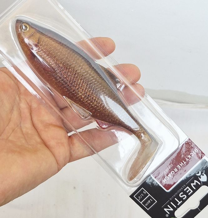 Shad Westin Ricky the Roach Shadtail, 14cm, 42gr,  Real Clear Rudd Bulk.