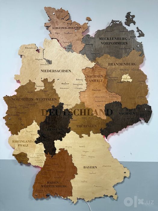 Деревянные карты мира