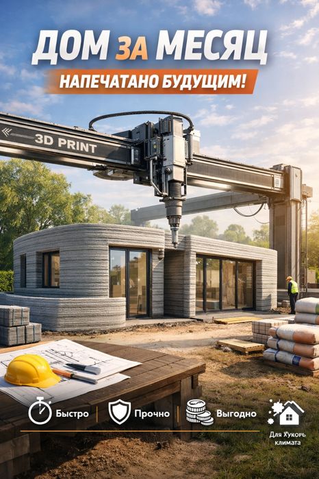 3D печать домов.