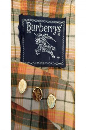 Burberry, sacou vintage de dama in carouri, multicolor, L-XL