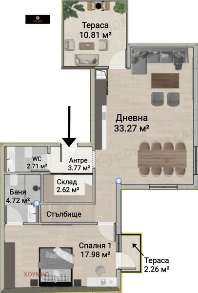 Мезонет 172 кв.м. за продажба в Център София | Двуетажен, Mall of Sofia