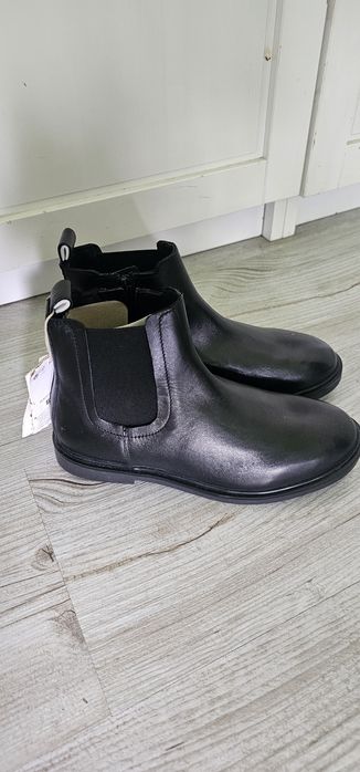 Zara кожа 34рр новая обувь ботинки