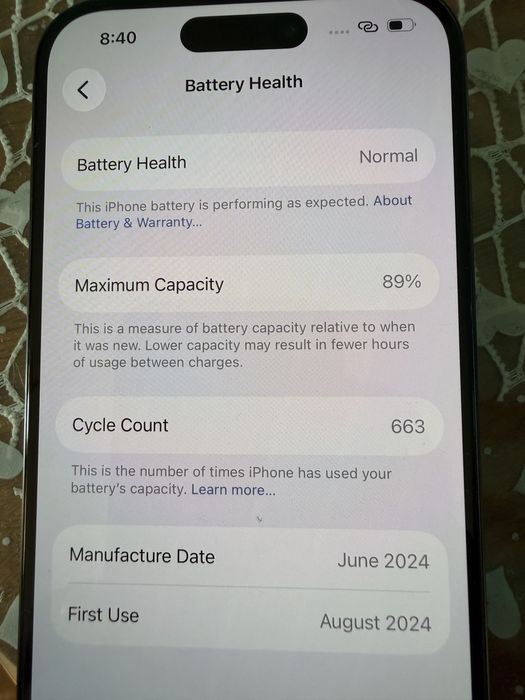 iPhone 15pro 128gb Black Titan