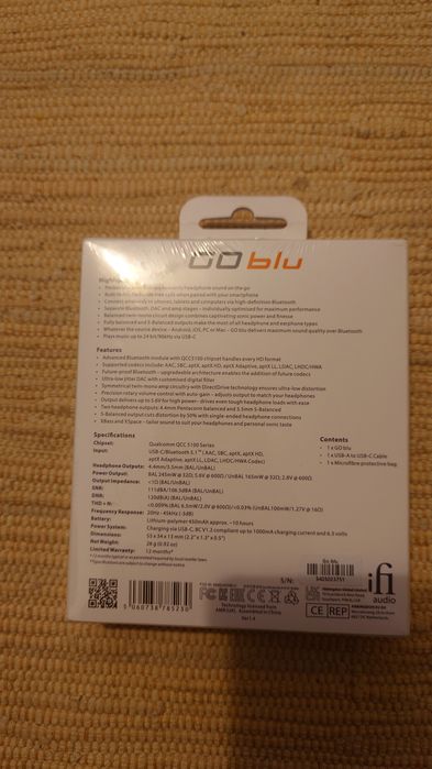 Dac Ifi Go Blu sigilat!