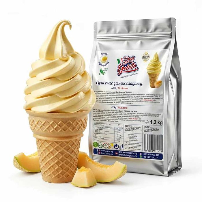 Сухи смеси за сладолед Don Gelato – Премиум качество с мляко, 12 вкуса