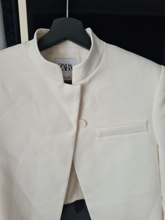 Sacou in talie Zara Alb Nou