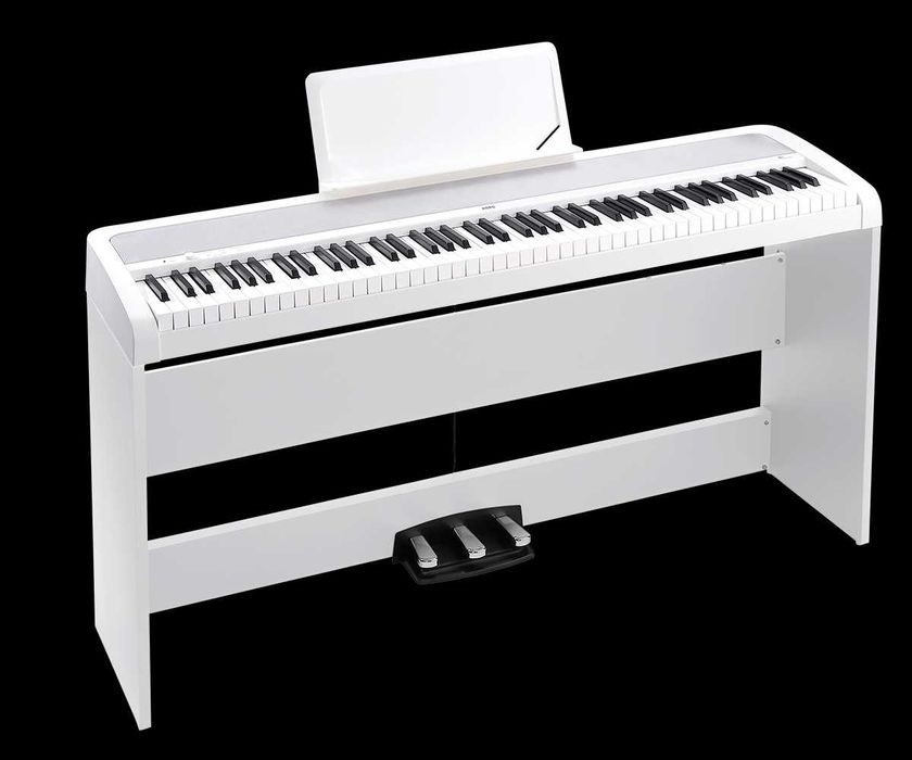 Pian Digital cu Stativ Korg B1SP-WH cu Scaun Korg PC-770-WH inclus