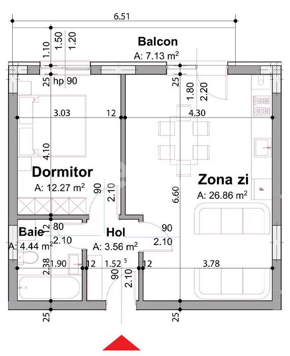 Finalizat | Apartament tip studio cu 2 camere | Arena Trivale | Etaj 1