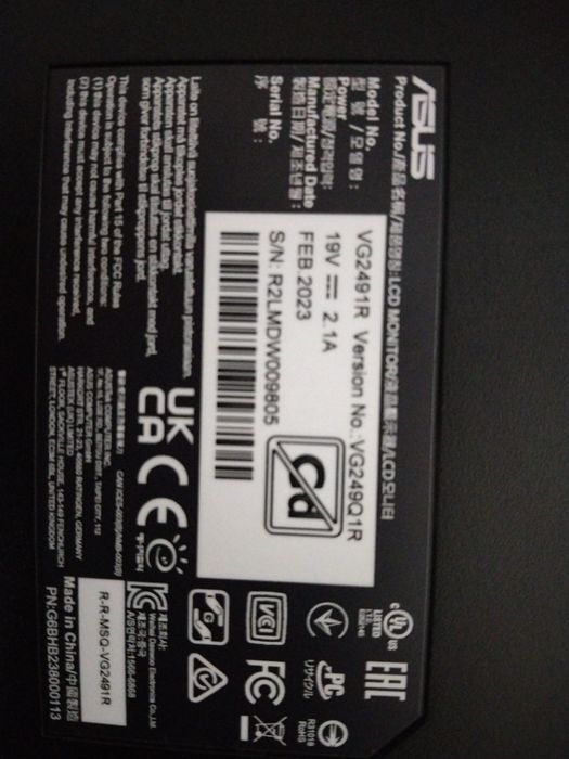 За части ползван 1 месец и има още гаранция!Монитор ASUS TUF GAMING VG