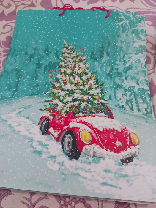 Пакеты бумажные новогодние