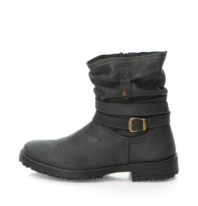 HUSH PUPPIES № 37/38 – Дамски черни боти от естествена кожа нови кутия