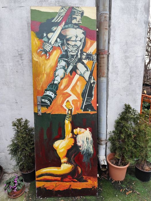 Manowar ръчно рисувана врата