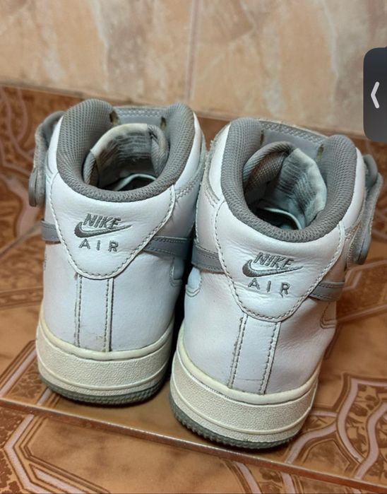 Nike air force 1 mid le white wolf grey