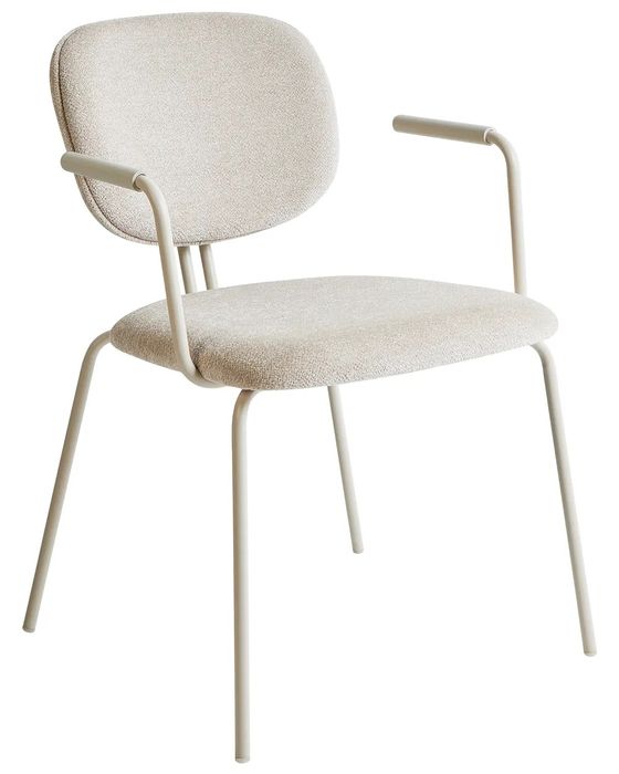 NOU Set de 2 scaune "CARILLE", bej