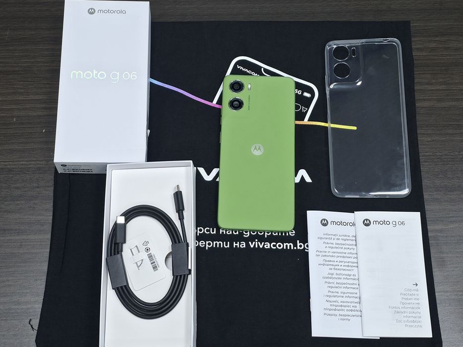 ЧИСТО НОВ 128GB Motorola g06 | g 06 Гаранция Vivacom 2028г. Blue | Син