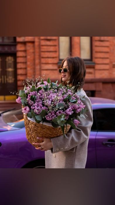 Тюльпаны большой выбор Розы, Пионы