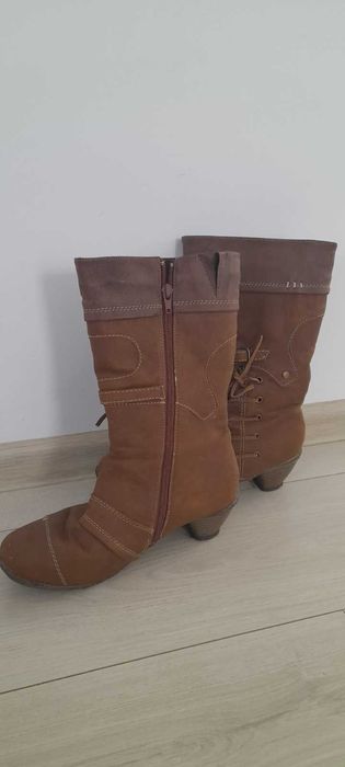 Cizme lungi imblanite maro 38