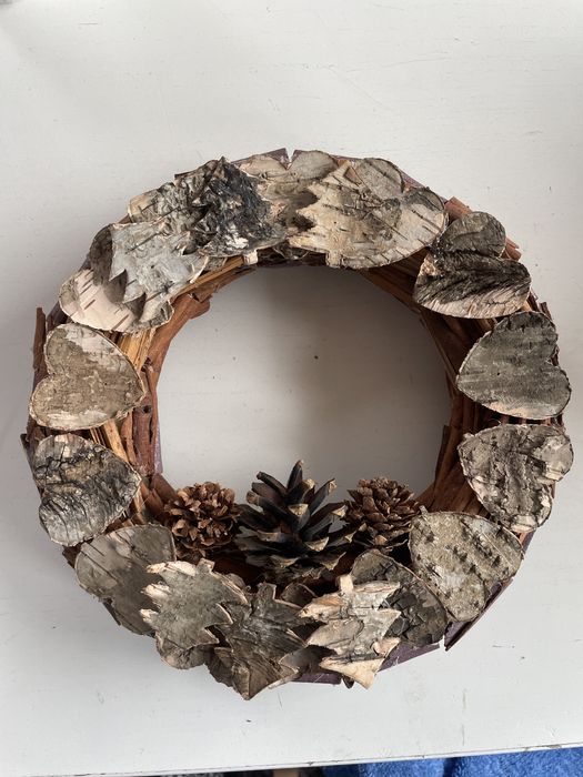 Коледна, зимна декорация, лампички, хартия