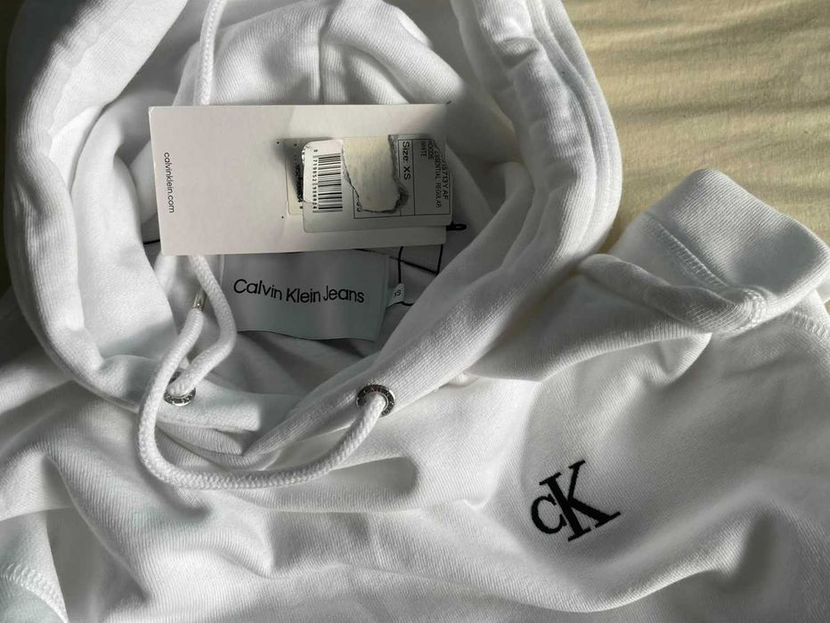 Hanorac alb Calvin Klein Jeans , marimea XS