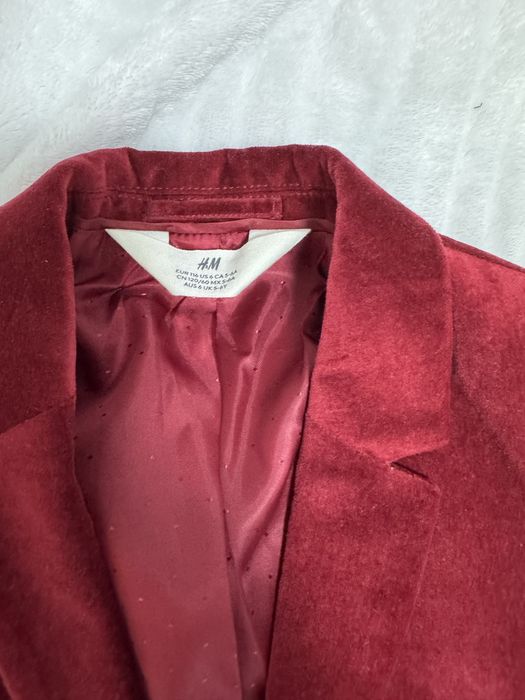 Детско плюшено червено сако