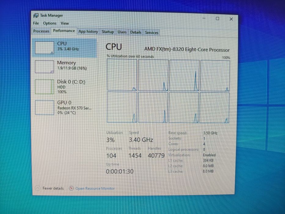 Calculator gaming AMD fx 8320& Rx 570 4gb OC