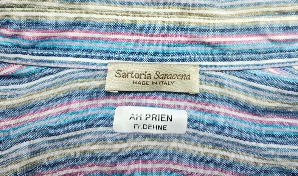 Sartoria Saracena 100% Ленена мъжка риза размер S