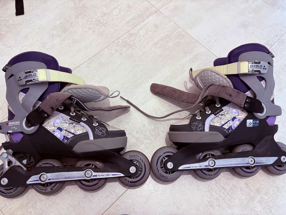 Patine cu rotile Oxelo dama Marime reglabile 37-40