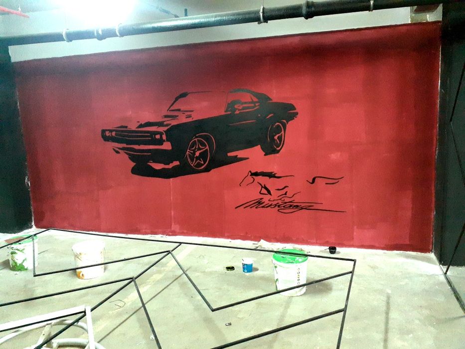 Роспись стен в Алматы художник.