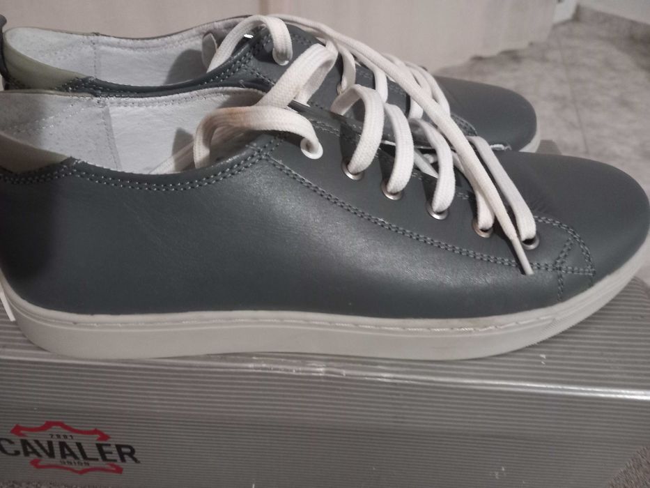 Кецове "Кавалер" нови, естествена кожа, тъмносиви, 42