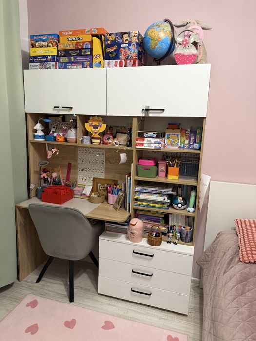 Birou cu biblioteca 150x180 cm